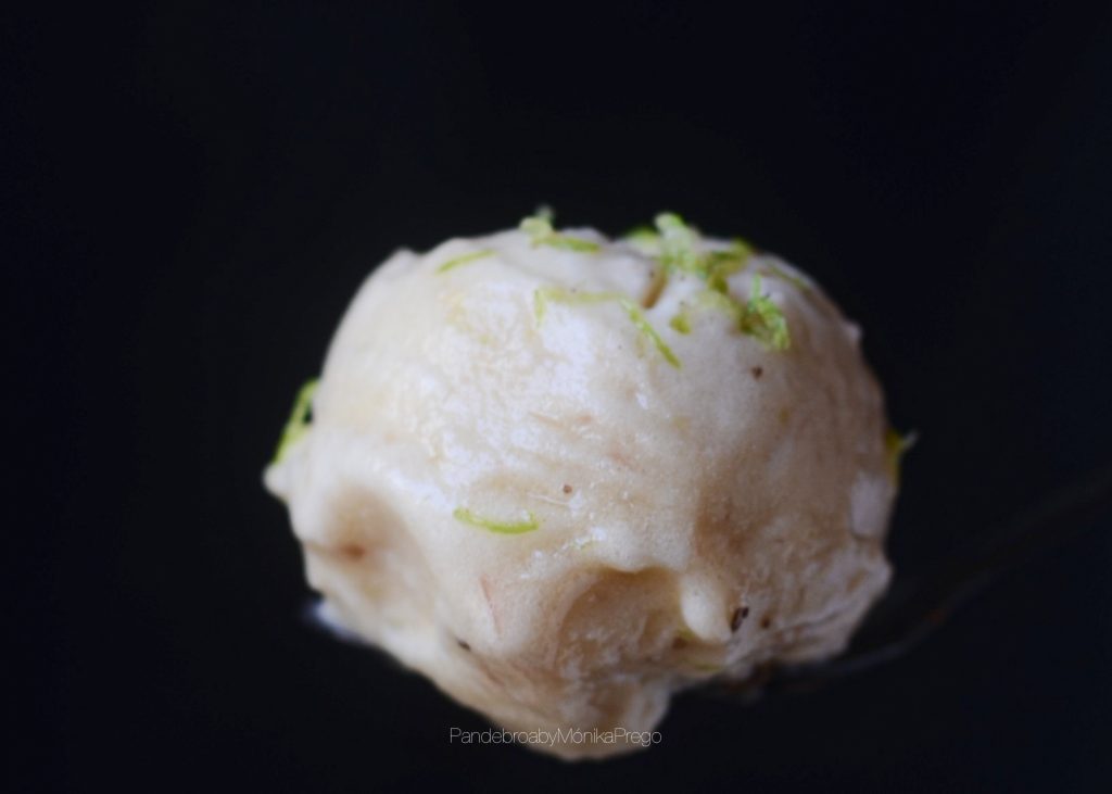 sorbete de piña y lima