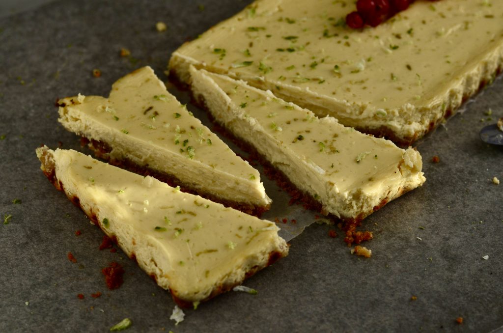 tarta de queso y lima