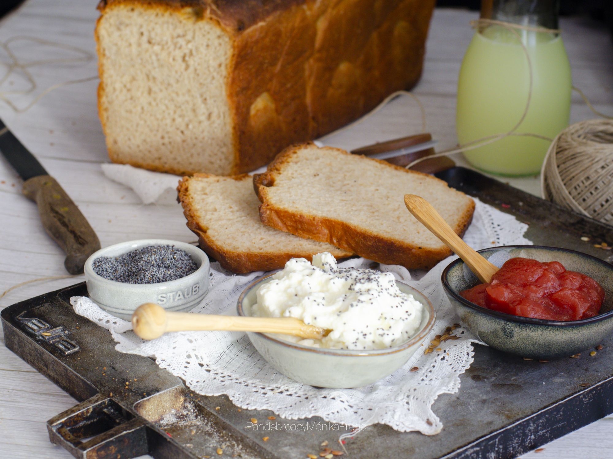 pan de de seda japones con espetal