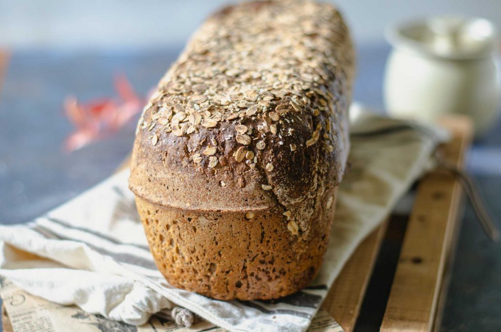 pan de molde con avena