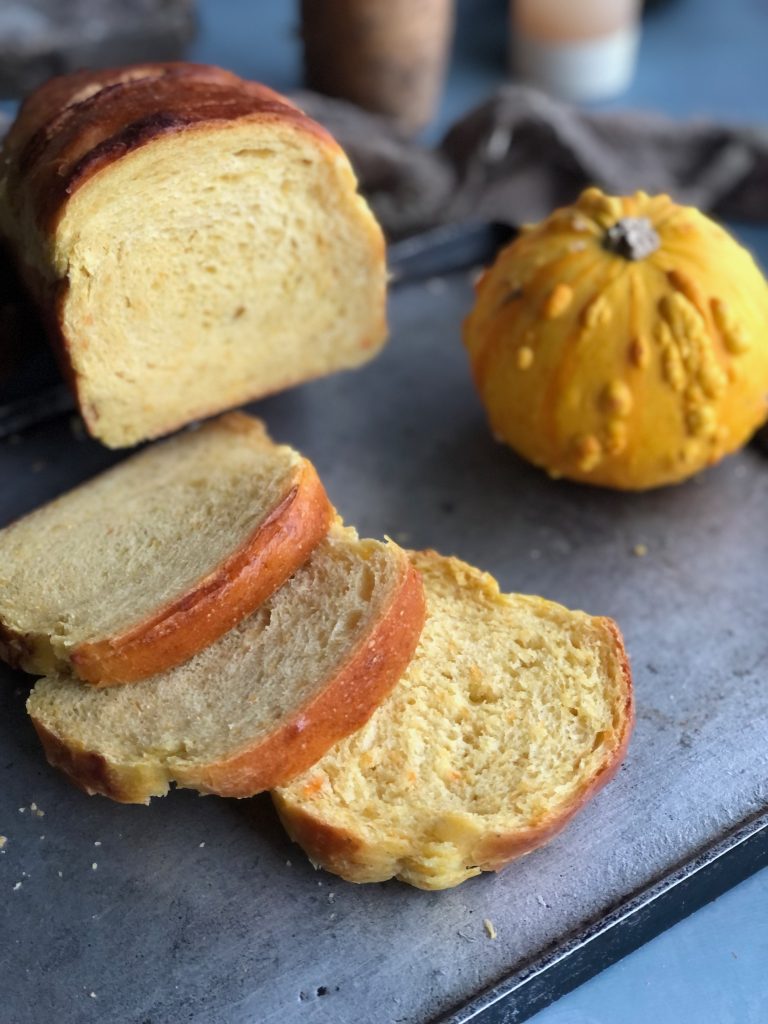 Pan de molde con pure de calabaza