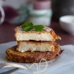 Interior de las torrijas de naranja