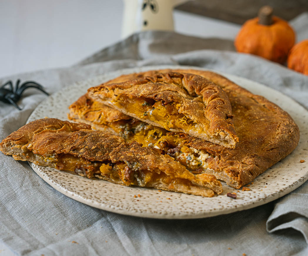 Empada de calabaza y queso azul