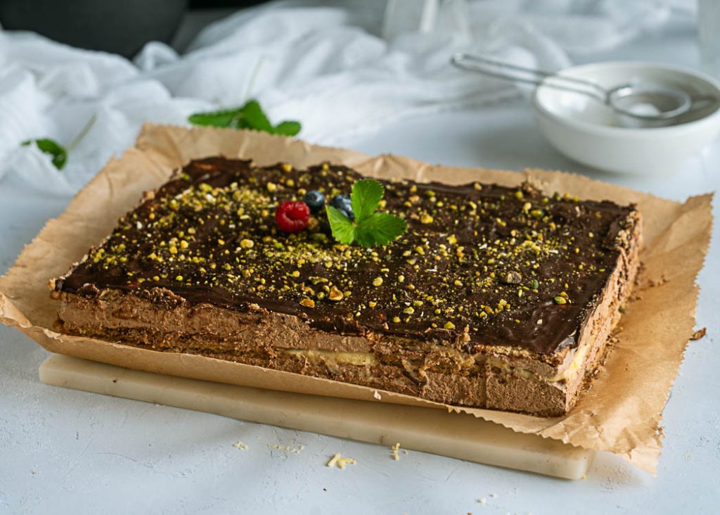 Tarta de galletas y chocolalte