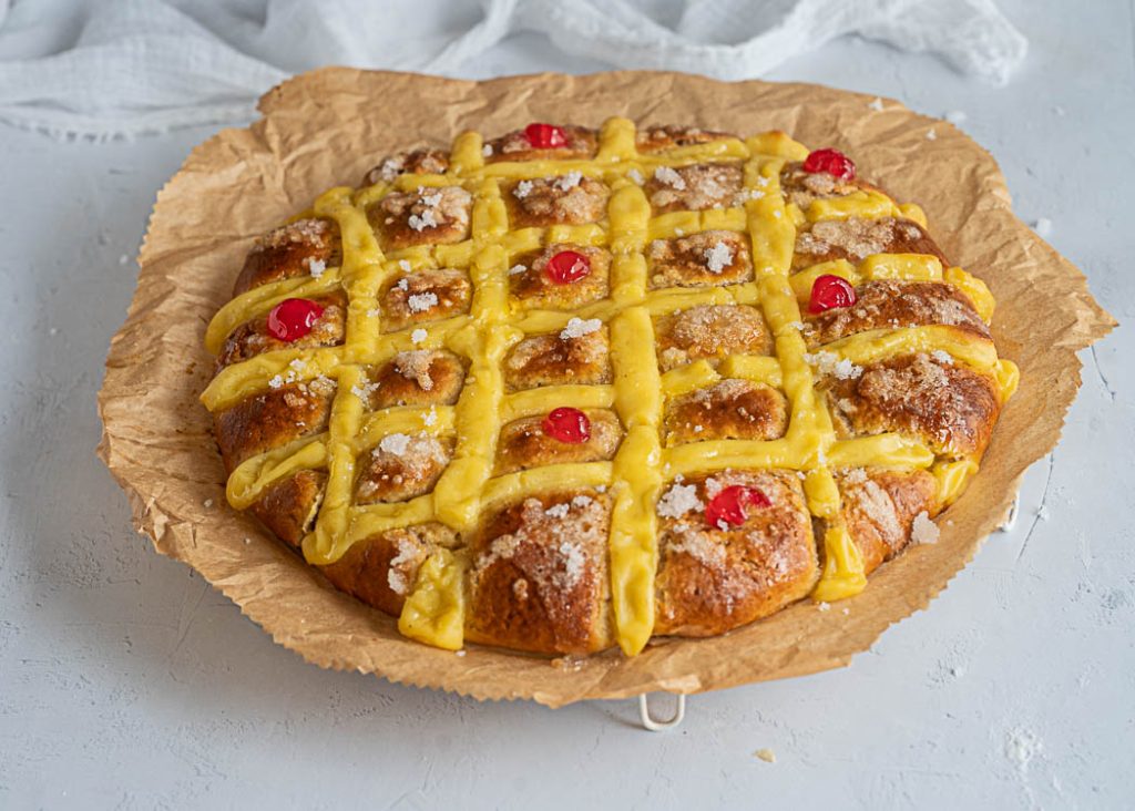 Larpeira gallega o coca de san juan sin gluten