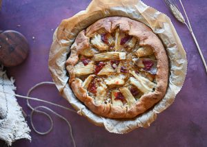 empanada de raya abierta con masa de pan